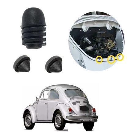 Batente Borracha E Regulagem Tampa Traseira Motor Fusca