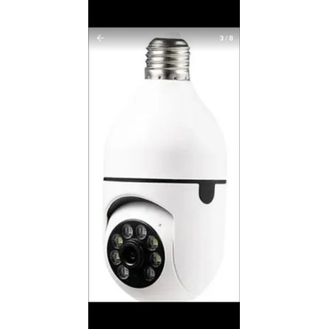 Camera Lampada Robo Espia Wifi Giratoria Movimento 360 Graus