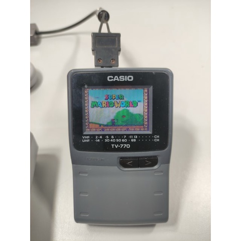 Antiga Mini Tv Portátil Analógica Casio Model Tv-777 Remoto