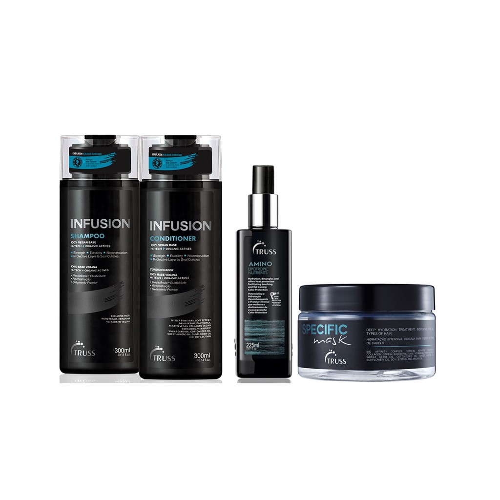 Truss Infusion Shampoo e Condicionador e Amino e Máscara Specific