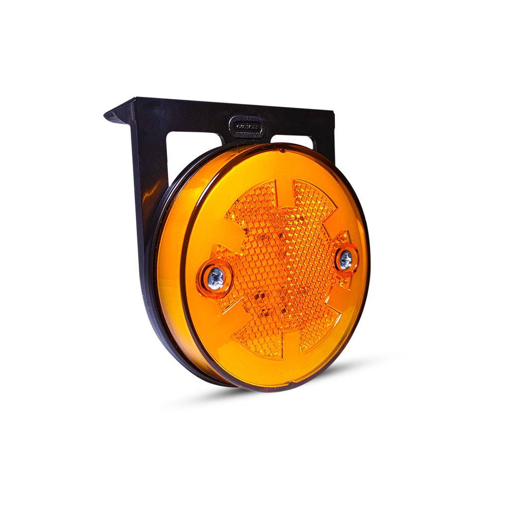 6 X Lanterna Lateral Apolo 6 Leds Bivolt 85mm Carreta Randon – âmbar