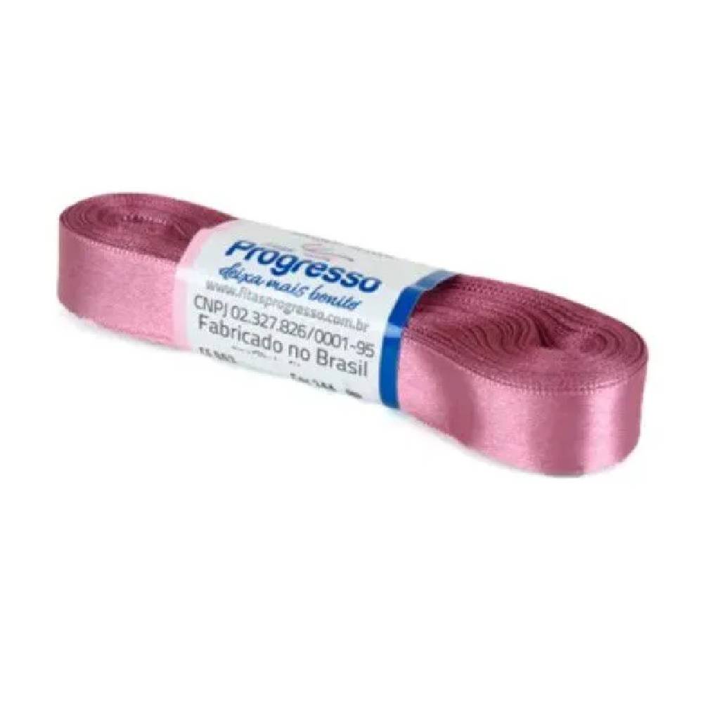 Fita de Cetim Progresso 15mm nº3 - 10m Cor 344 Rose - 1un