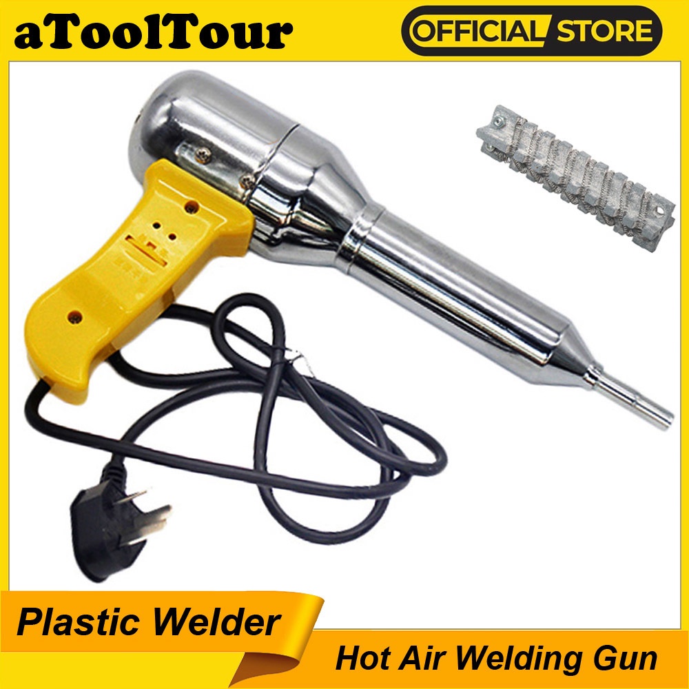 Pistola De Soldagem De Ar Quente De Plástico Tocha 700W 220V-240V Ferramenta Ajustável Kit De Calor Soldador PE PP PVC
