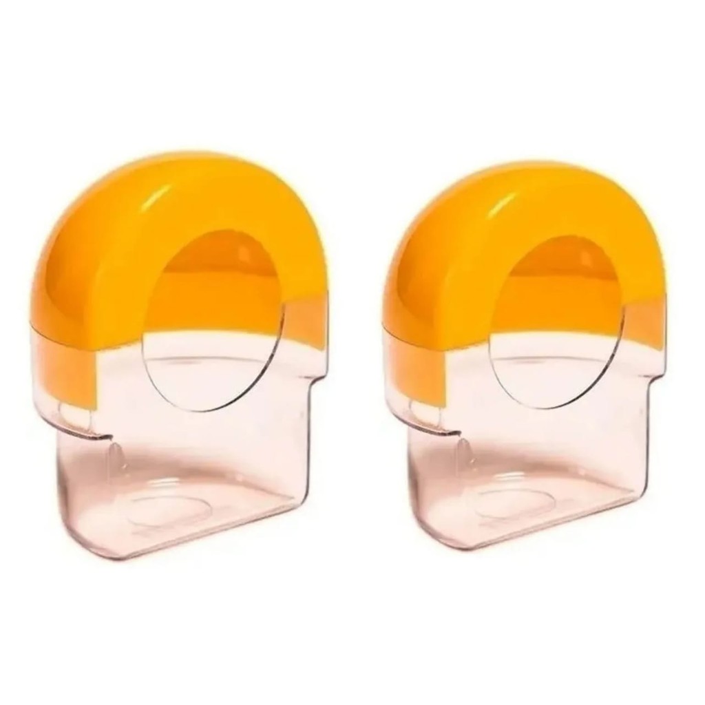 Comedouro tratador coxinho para pássaros Canário Roller Caneca kit 2 unidades(amarela)