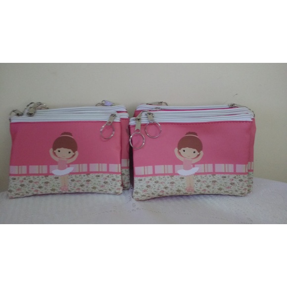 Brinde Porta  Níquel Porta moedas lembrancinha personalizado para aniversário, casamento, maternidade chá de bebê, chá de revelação menina bailarina