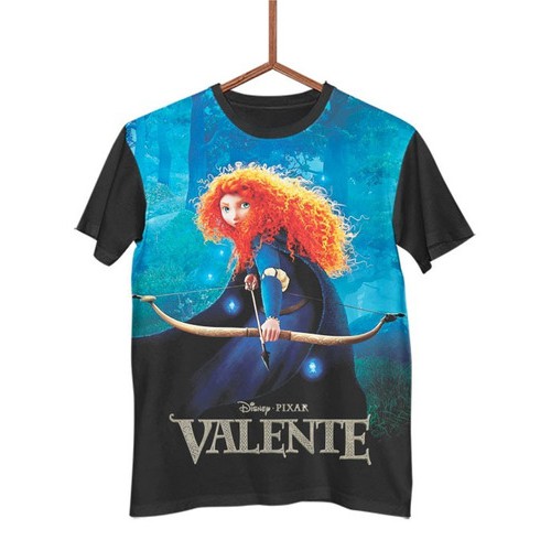Camisa Camiseta Merida Princesa Disney Ruiva Valente G0401