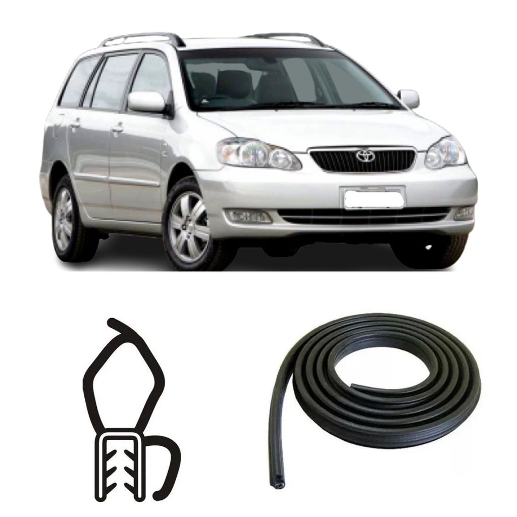 Borracha Do Porta Malas Preta Com Aba Toyota Fielder em Oferta na Shopee