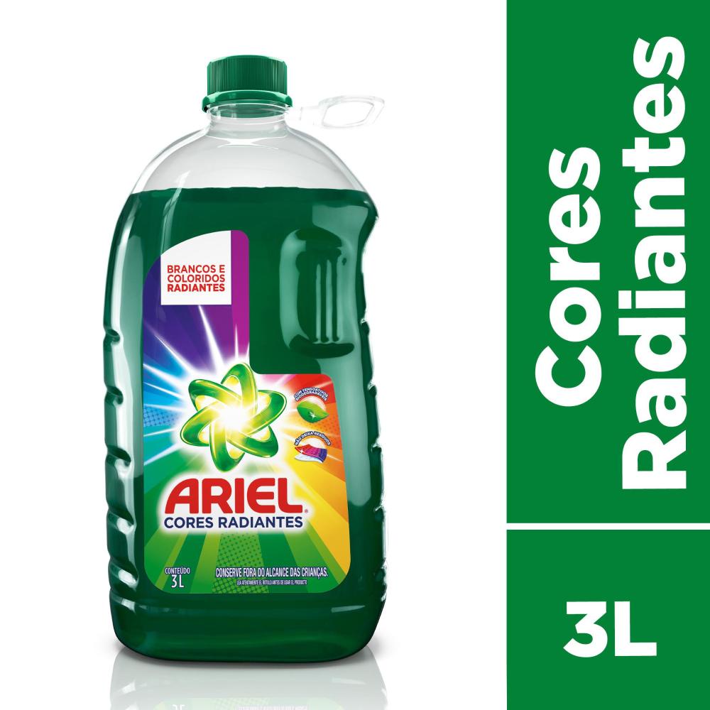 Sabão Líquido Ariel Cores Radiantes 3L em Oferta na Shopee