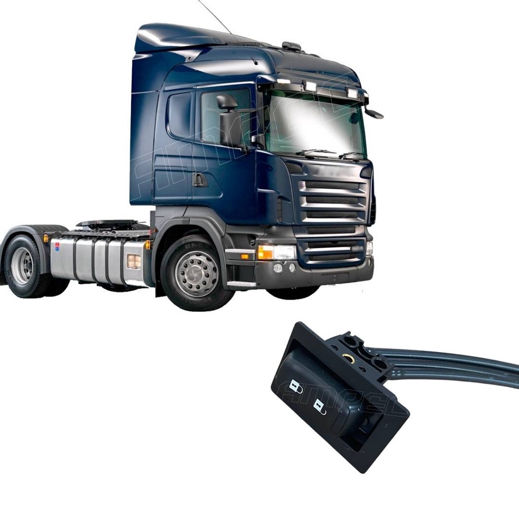 Botão Interruptor Válvula Trava Volante Compatível com Scania PGR Chicote - Spare Parts and Accessories for Vehicles