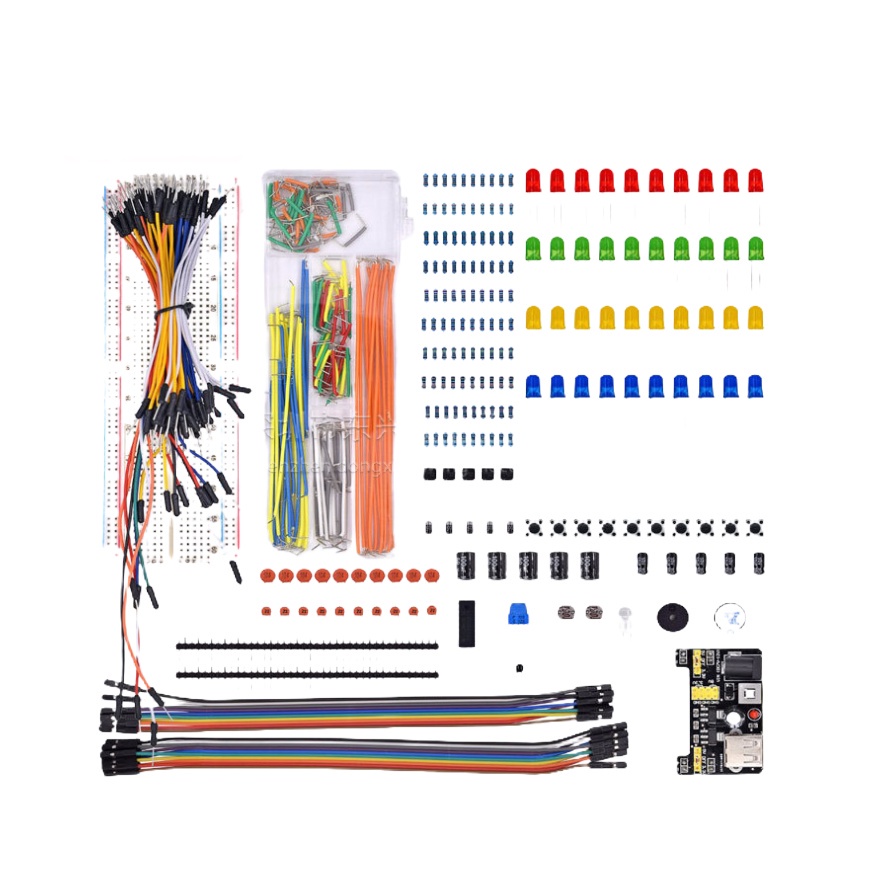 Kit Iniciante Uno R3 830 Ponto Com Caixa Mini Breadboard Protoboard Led  Jumper Botão Para Zarduino Diye Arduino e Mega 2560 - Escorrega o Preço