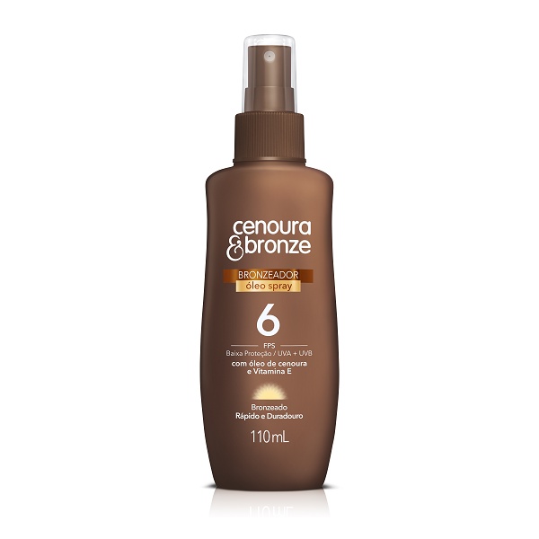 Óleo Bronzeador Spray FPS 6 Cenoura & Bronze - 110ml