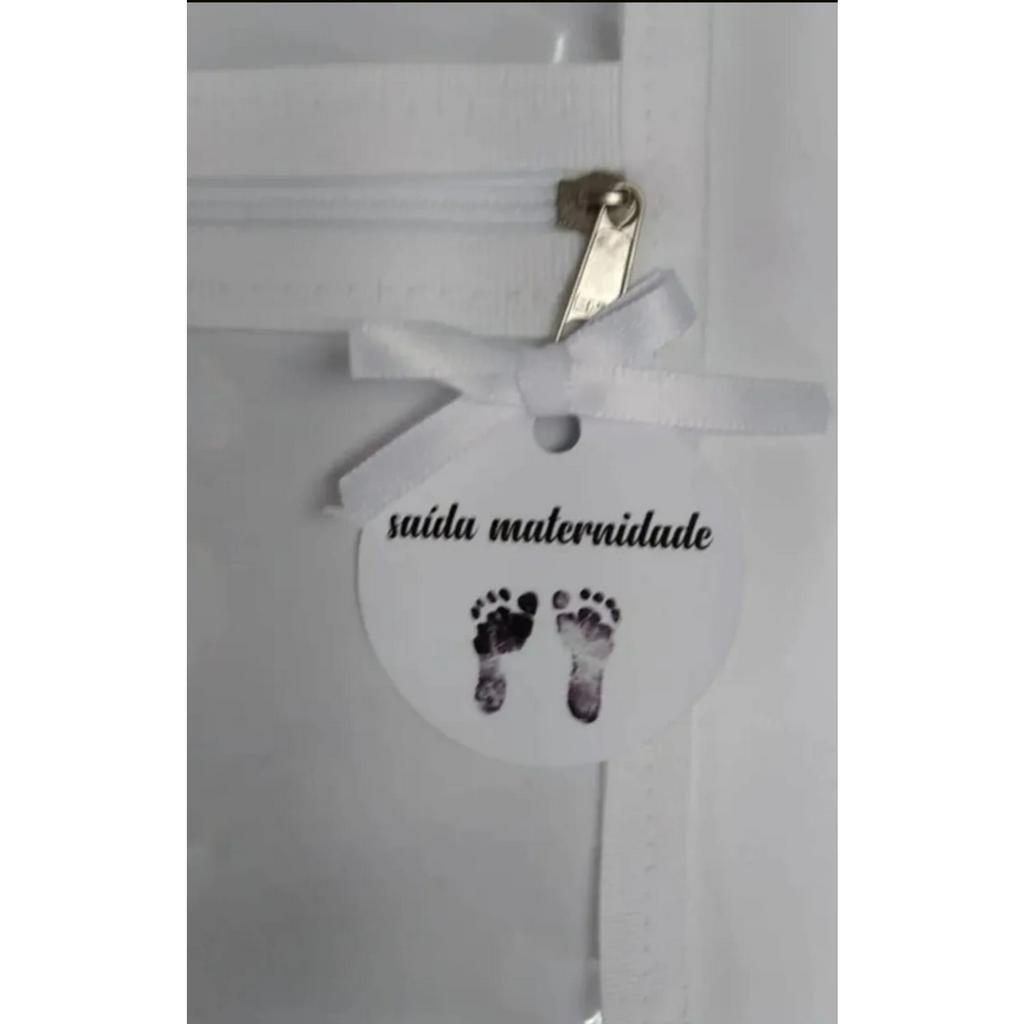 saquinho organizador maternidade bebê plástico +tag 6x
