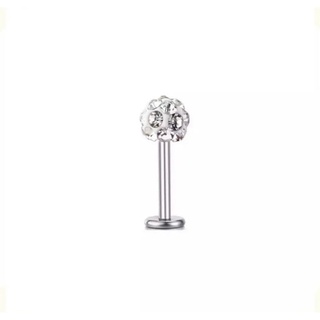 Piercing labret multi strass tragus cartilagem conch ponto de luz brilhante aço cirúrgico