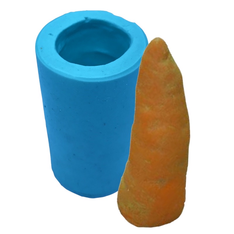 Molde de Silicone - Cenoura P Sabonete Vela Resina Biscuit Gesso Organite