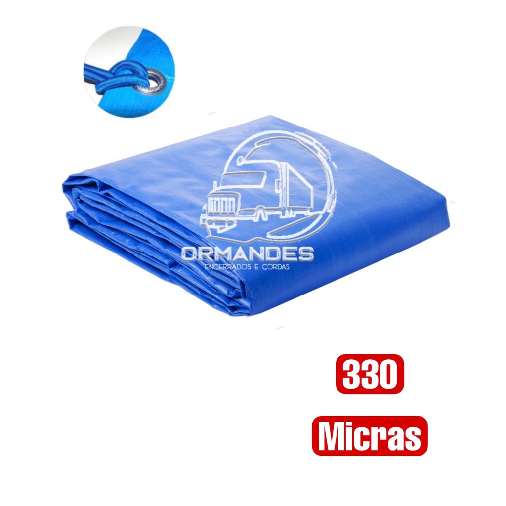 LONA LEVE MULTIUSO IMPERMEÁVEL PARA COBERTURA EM GERAL - 330 MICRAS GROSSA - MED. 5x5