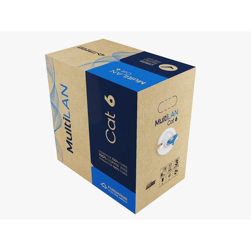 Cabo de Rede 24awg Furukawa Giga Cat6 Multilan Cx 305m Azul