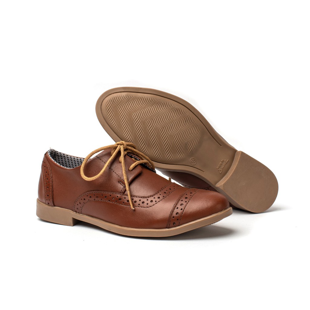 Sapato Sapatinha Oxford Feminino Couro Legitimo leve e  Confortavel