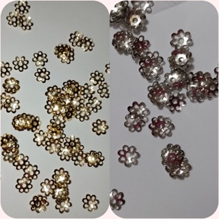 Tulipa Flor Metal Prata Dourada 6 / 8MM - 50 / 100 Peças - Tulipa Bijuterias em Oferta na Shopee