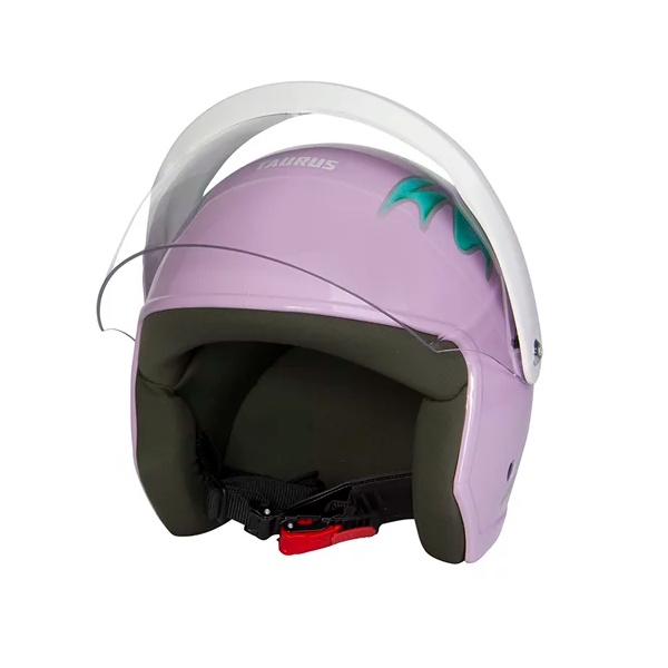 Capacete Aberto Taurus Wind Visor Femme II Lilás E Verde com Viseira acoplada em Oferta na Shopee