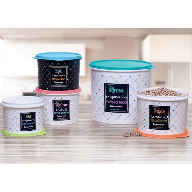 Tupperware Linha de Mantimentos Bistro 5 peças