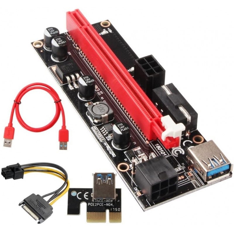 Placa PCI RISER Express Extensor Cabo USB 3.0 KP-PL906(FL)