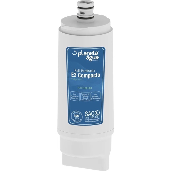 Refil E3 Compacto 1101a para Purificador AVANTI / MIO - Planeta Água