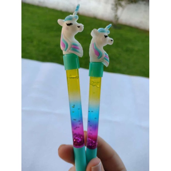 Caneta de Unicórnio com glitter | papelaria fofa| material escolar| Papelaria| material escolar 2022.