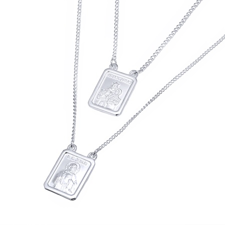 Escapulário de Prata 925 Pura Jesus Veneziana em Oferta na Shopee