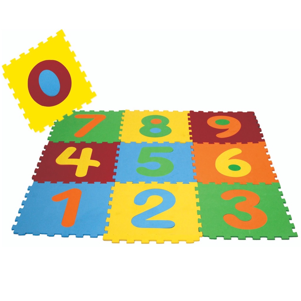 Tapete Eva Infantil 28x28cmx5mm Números 10 Peças