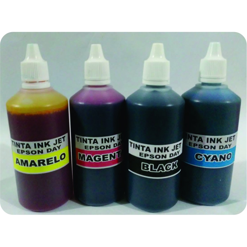 Tinta compatível corante para   epson  EPSON L200 L210 L355 L380 L395 L455 L555 L100 L800 L1300 - kit com 400ml