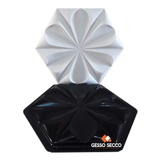 Forma e Gesso 3d Cimenticia Abs 2mm Sextavada GessoSecco