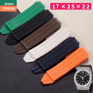 Nova Cor Borracha De Alta Qualidade De Silicone Superior Banda De Relógio Para Hublot Strap Big Bang Belt 25 * 17mm Com Logotipo Hub