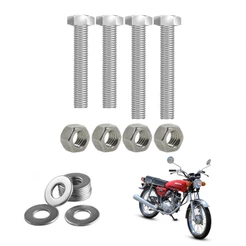 Kit parafusos inox suporte motor DT CG125 1977 a 1988 ML125 Turuna125 CG Bolinha Fixação Peito motor Chassi