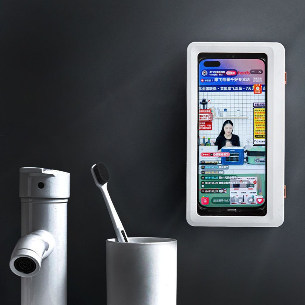 JS Capa A prova de Agua Para Celular Smartphone Telefone Suporte De Parede Para Banheiro