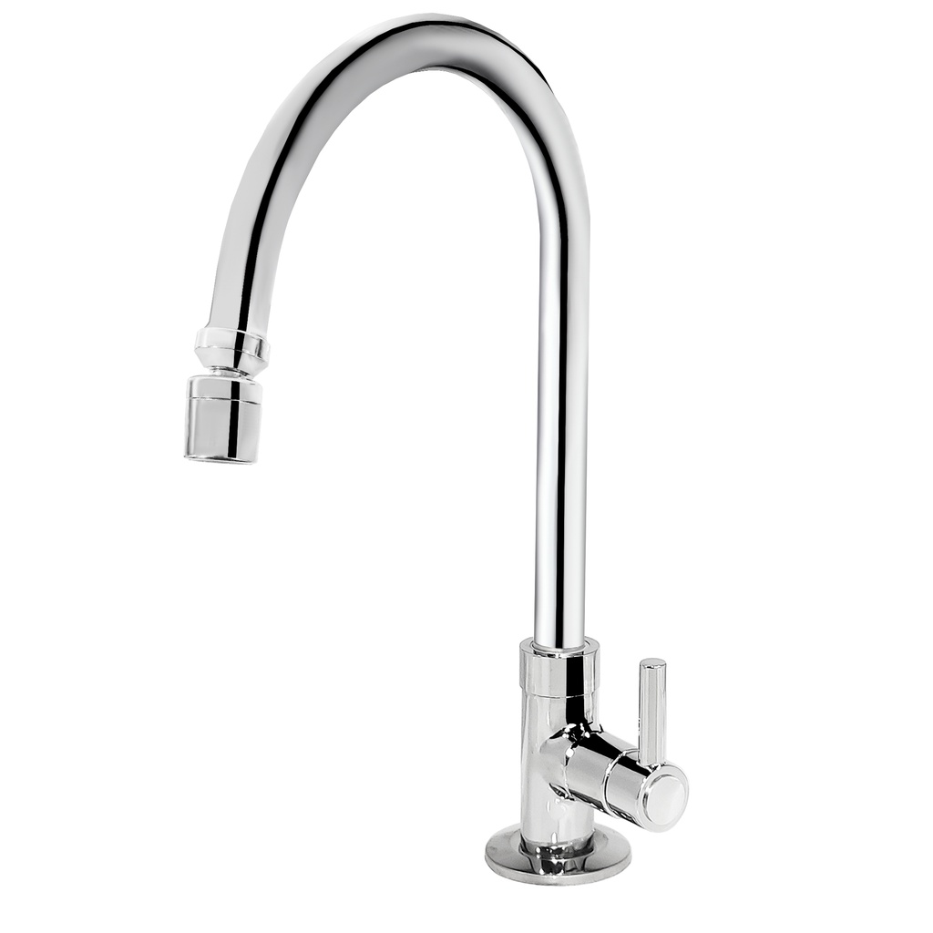 Torneira Cozinha Mesa Bica Super Alta Metal Luxo com Arejador ABS Móvel C62 cromada