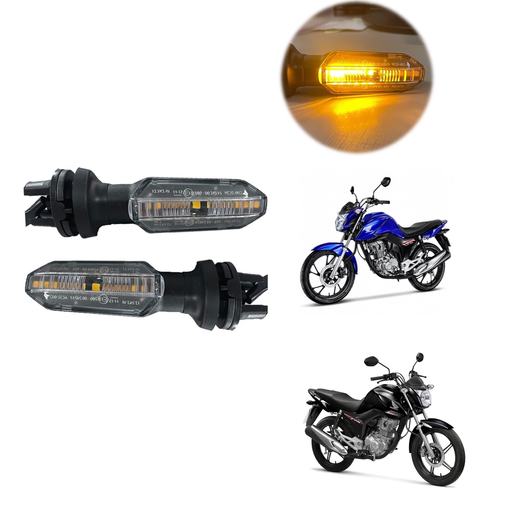 PAR PISCAS LED SEQUENCIAL TITAN FAN START 160 CB 250 TWISTER em Oferta na Shopee