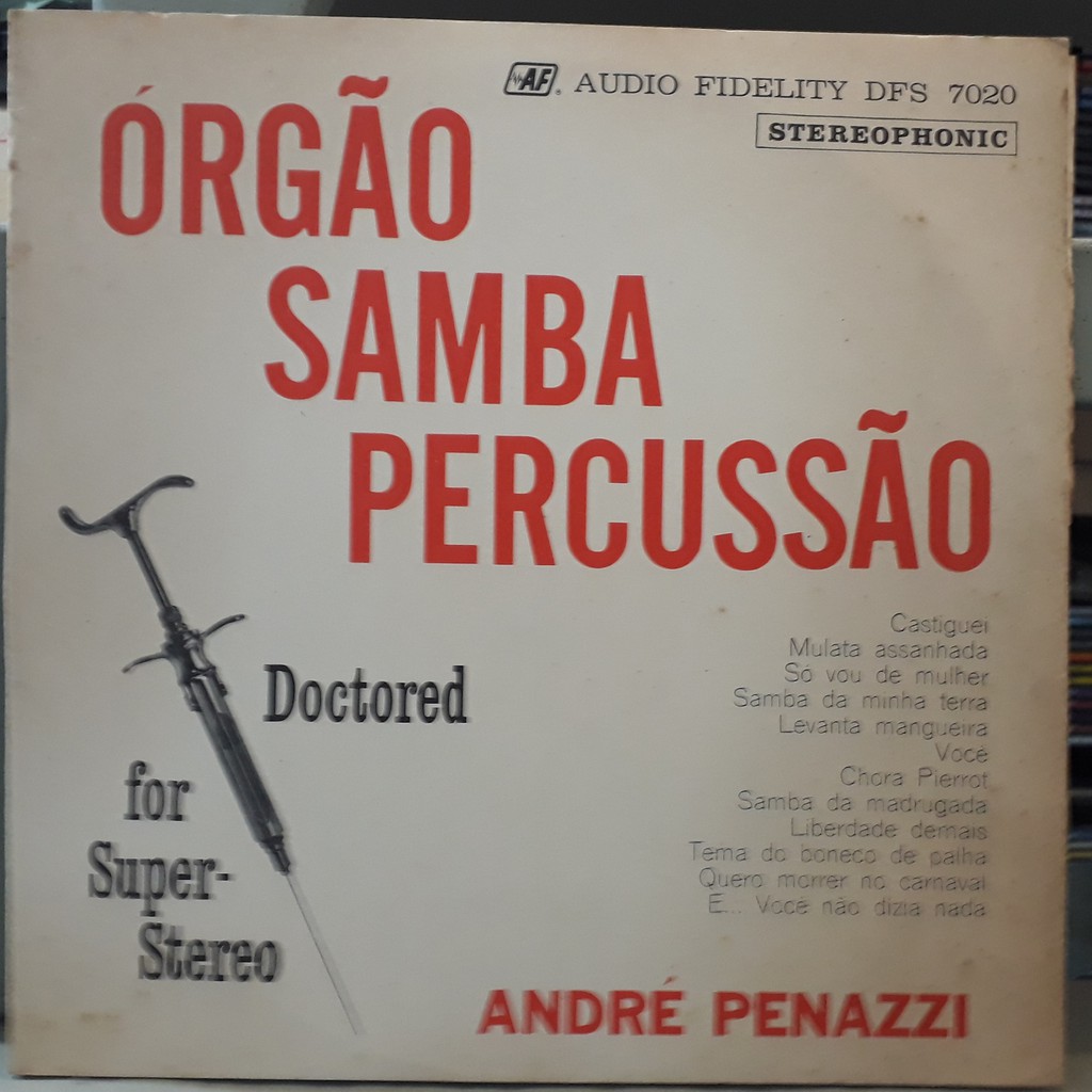 LP Disco De Vinil André Penazzi - Órgão Samba Percussão - Raro LP Ótimo Capa Muito Boa Ler Descrição