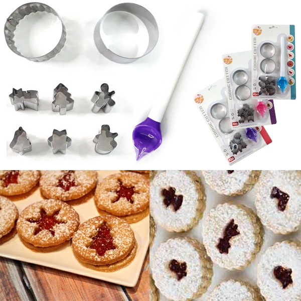 Kit Cortador e Recheador de Biscoitos Natalino Páscoa Desenhos Confeitaria Culinária