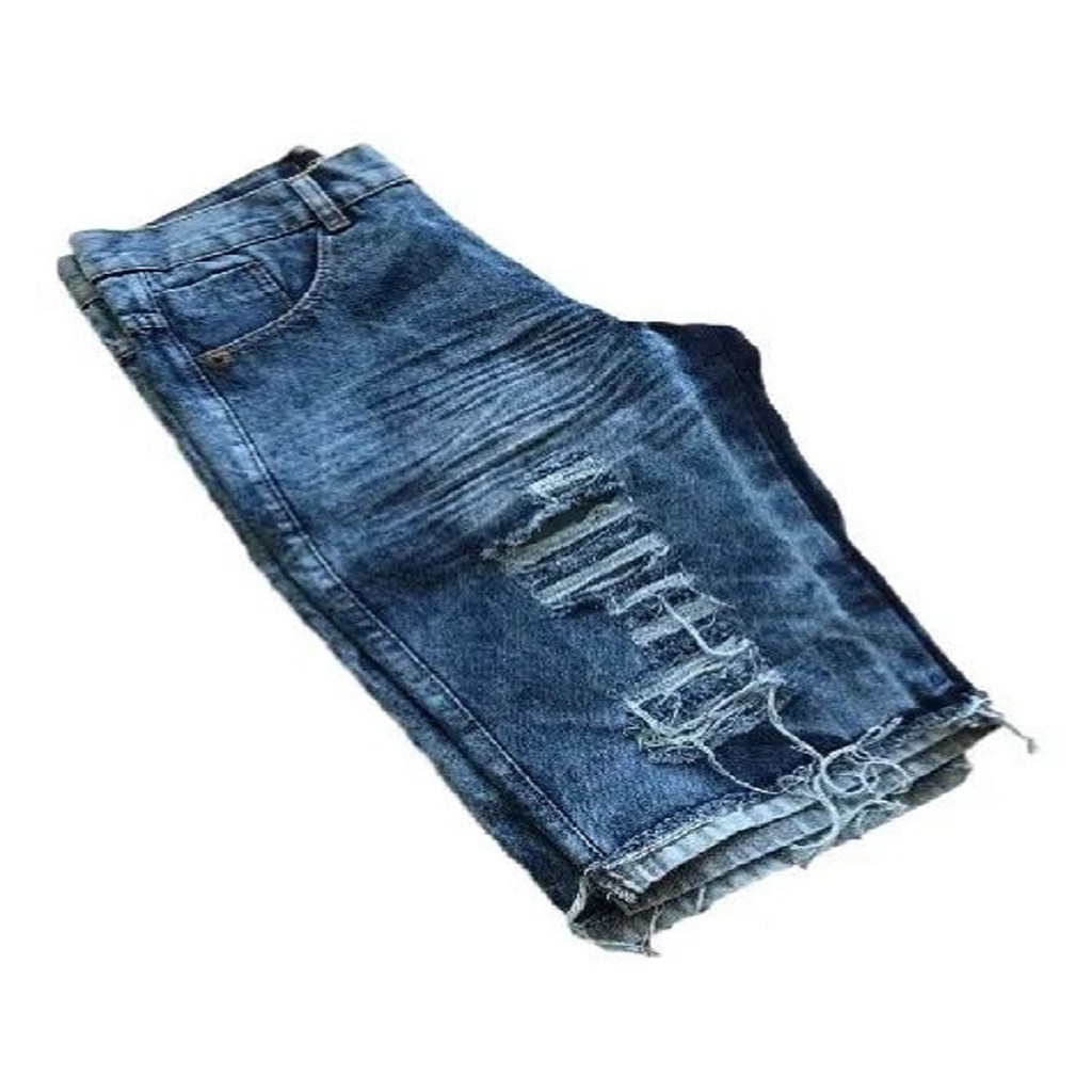 Kit 5 Bermuda Jeans Rasgada Masculina Destroyed Alta Qualidade Tecido Grosso Envio Rapido