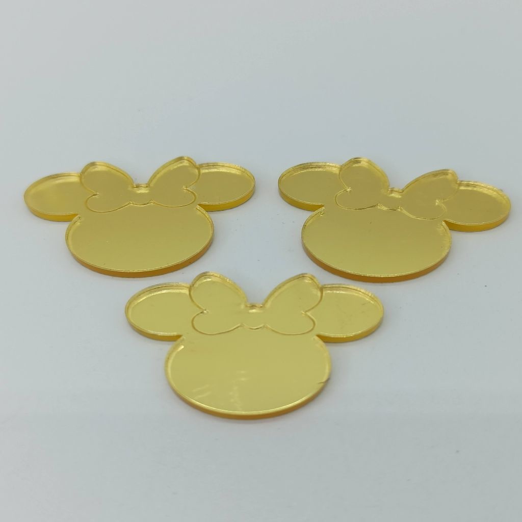 Aplique Espelhado Minnie Lacinho (5 peças)