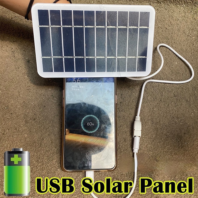 Painel De Carregador Solar USB Portátil Com Porta Para Celular , Viagem , Opcional