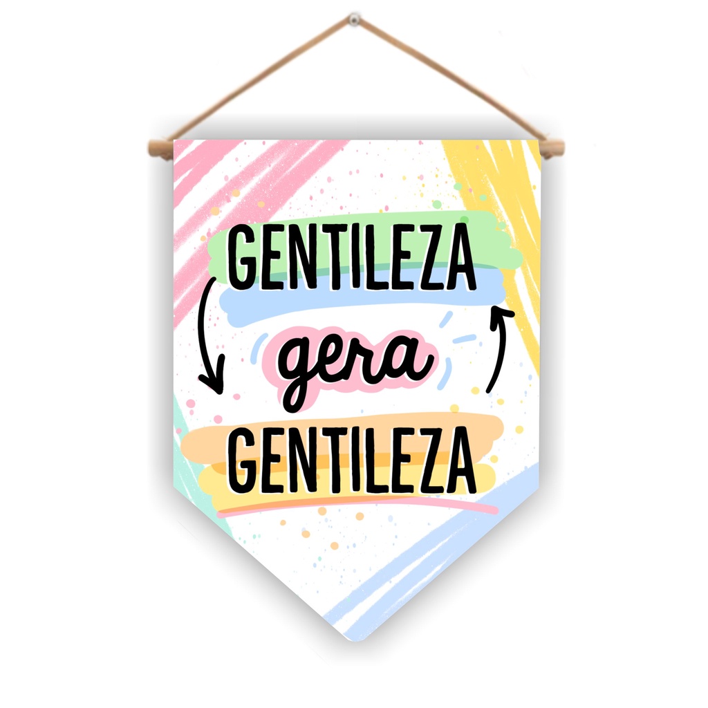 Flamula Decorativa frase  Gentileza Gera Gentileza