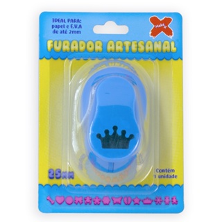 Cortador Furador Papel E Eva - Coroa - 25mm em Oferta na Shopee