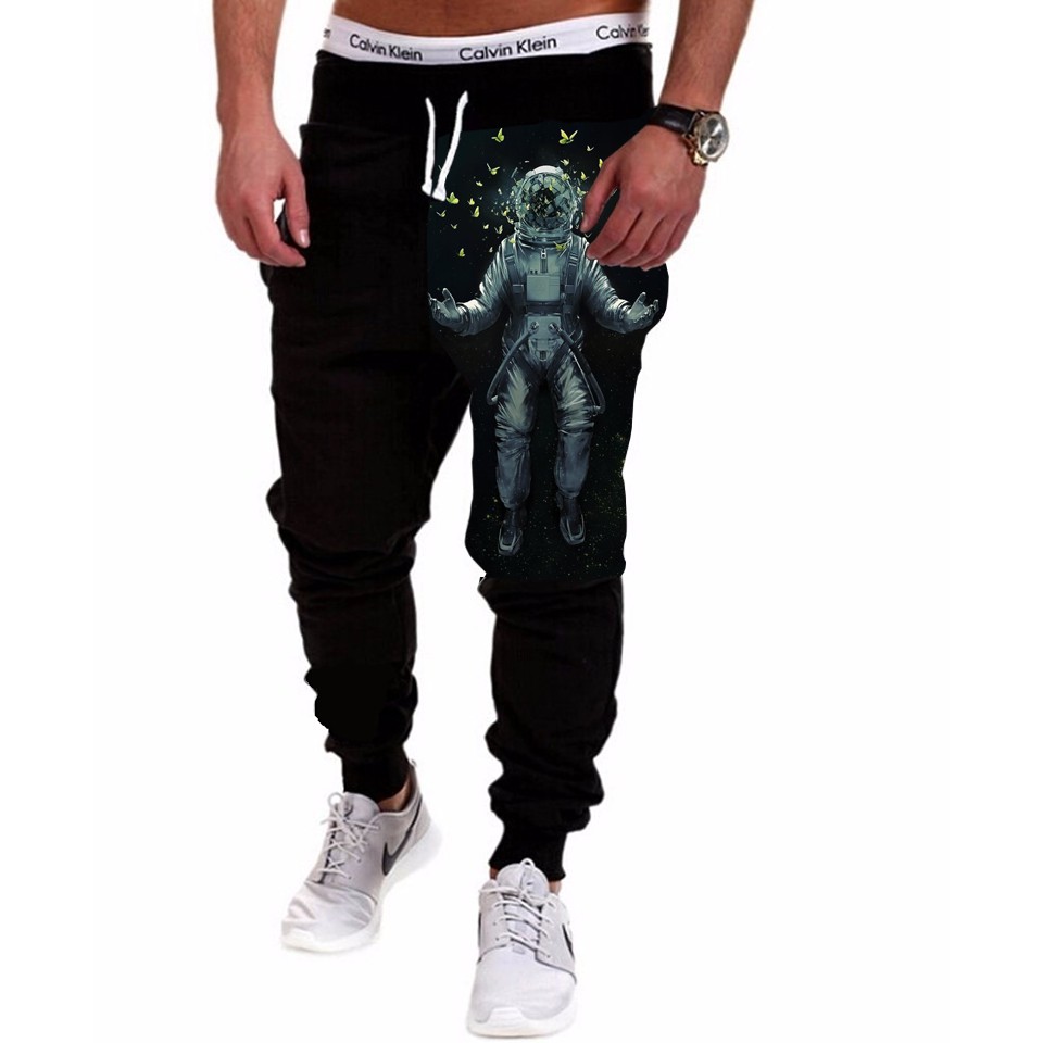 Calça Masculina de Moletom Estampada por Sublimação Astronauta Borboleta A201