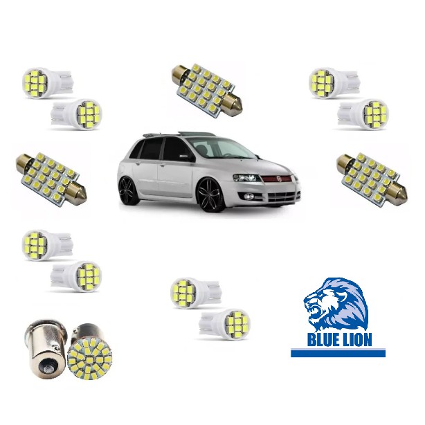 kit de lampada led Fiat  Stilo super branca t10 carro automotivo