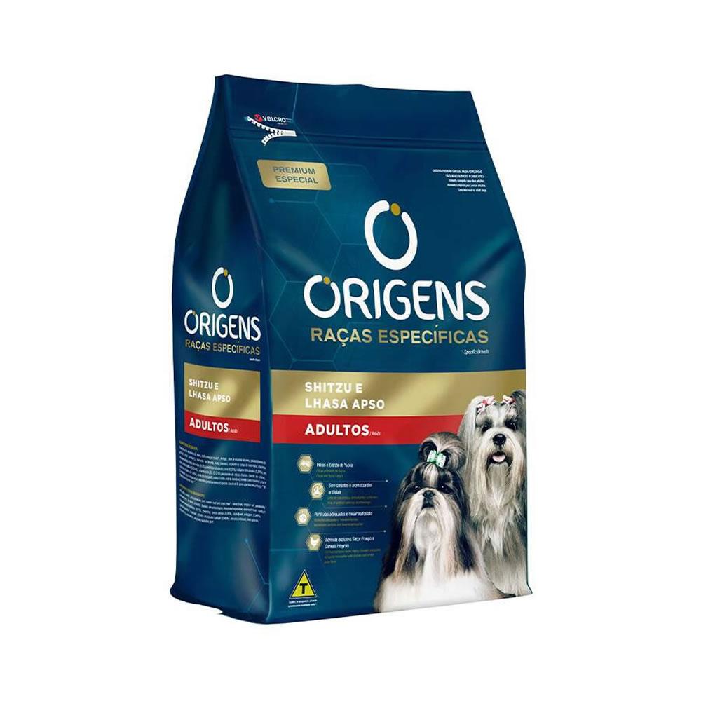Ração Origens Premium Especial Raças Específicas Cães Adultos Shitzu e Lhasa Apso 1kg