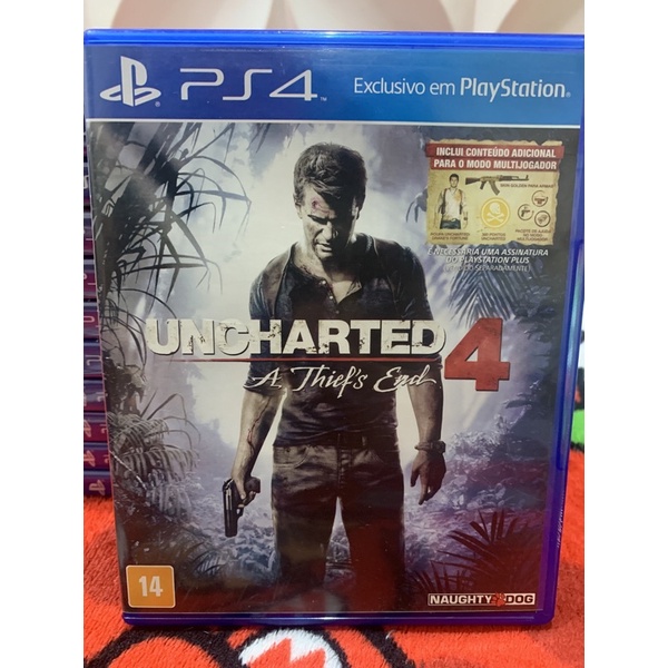 Uncharted 4 Thief's End Hits - Ps4 - Mídia Física