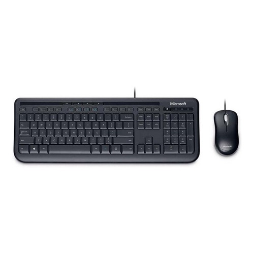 Microsoft Teclado E Mouse Com Fio Desktop 600 Usb Preto