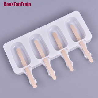 Ncona Molde De Silicone Para Sorvete / Suco De Picolé / Gelo / Lolly Mold - 4 Células Mmk