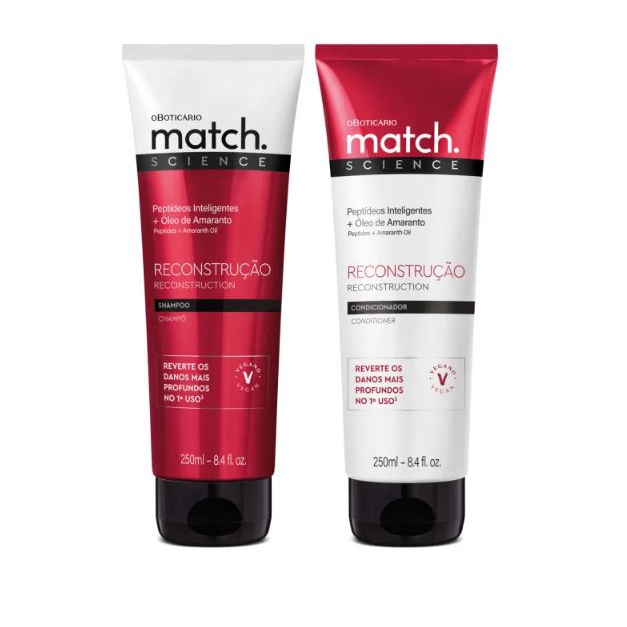 Combo O Boticário Match Science Shampoo + Condicionador 2 itens